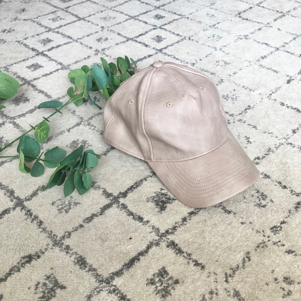 Leather baseball cap